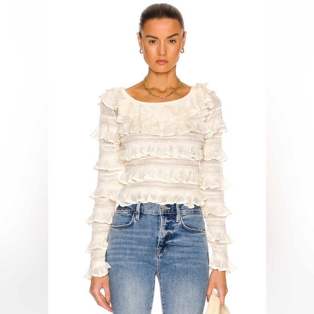 ZIMMERMANN Dancer Frill Neck Top